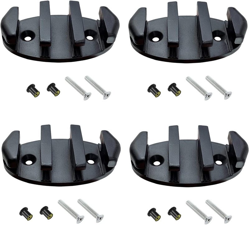 Douzime 4 Pack Zig Zag Kayak Cleat Nylon Anchor Cleats with Screws for Canoes Boat Deck Marine Fishing Rigging Accessories - Image 1